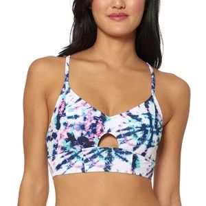 Jessica Simpson tie-dye cutout bikini top